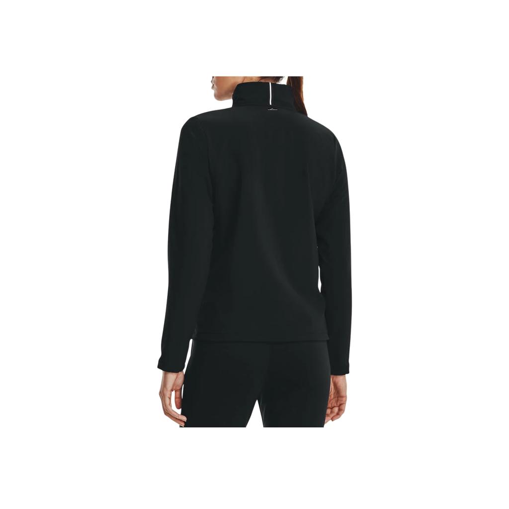 Under Armour Storm Solid Color Reflective Design Zip-Up Collar Jacket Women Jackets Black 1373633-001