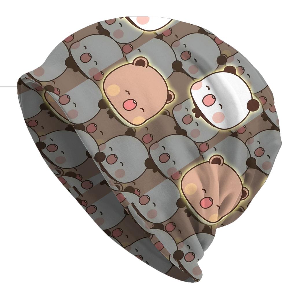 Stitch Bubu and Dudu Bear Hat Outdoor Caps For Unisex Women Skullies Beanies Ski Caps Soft Bonnet Hats