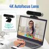 4K HD Portable Webcam with Night Vision & Auto Focus for Office, Home & Online Classes