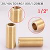 1~10pcs BSP 1/2" L:30~120mm Brass Full Hollow Threaded Tube Nipple DIY Lighting Accessories Lighting Base Connecting Accessories