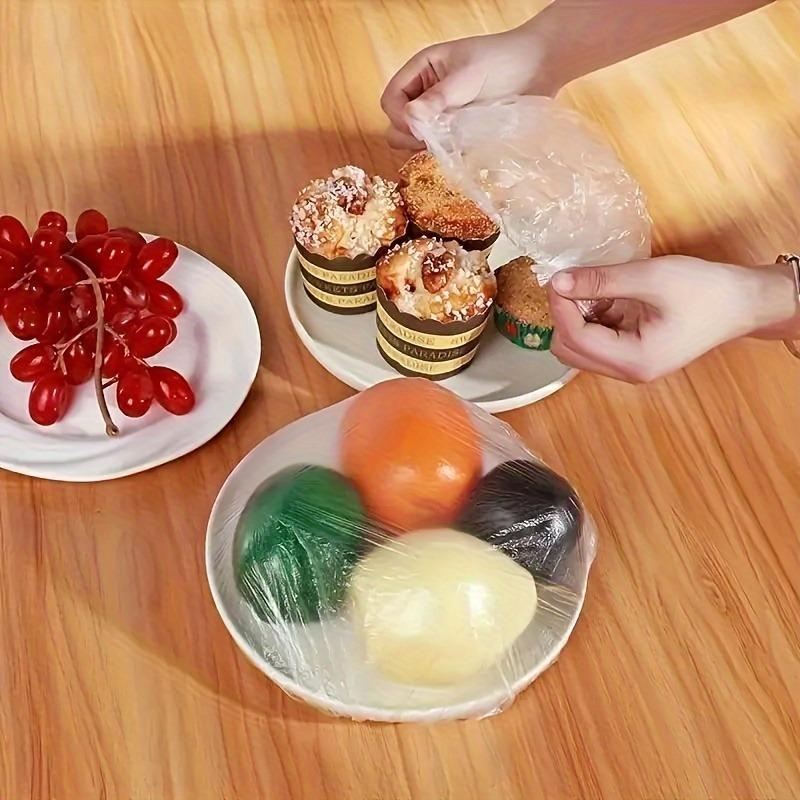 100pcs Reusable Elastic Food Storage Covers-Stretchable Bowl Plate Seal Wrap,Perfect Alternative To Aluminum Foil and Cling Film