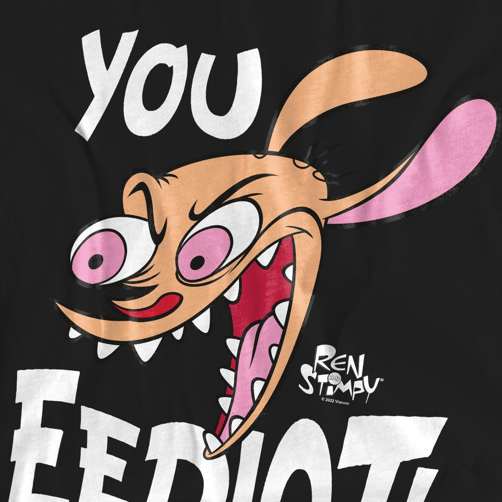 Ren & Stimpy Unisex Adult You Eediot! T-Shirt