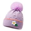 Solid Color Knitted Hats Woolen Balls Woolen Hats Cartoon Baby Hat  Unisex