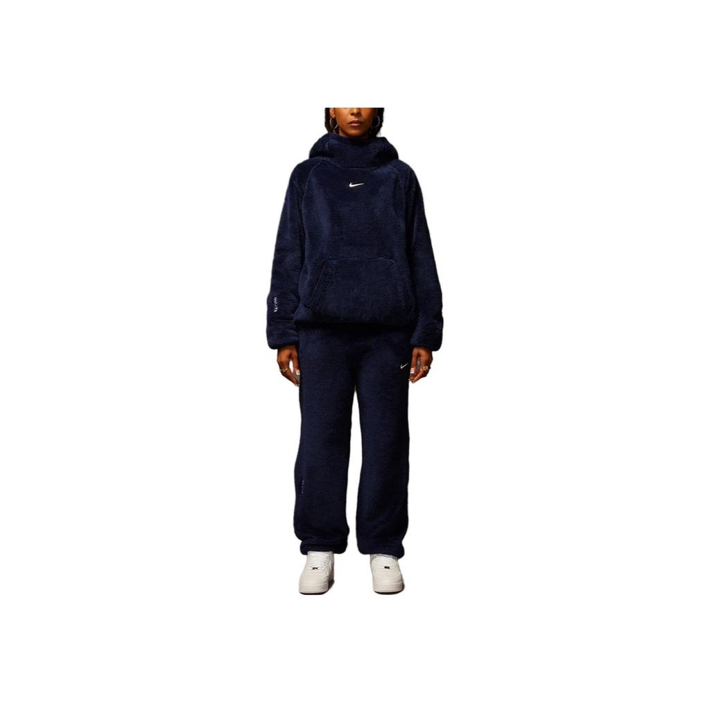 Nike X Nocta Fleece Track Pants FW23 With Elastic Waistband Women Bottoms Navy-Blue DV3644-410