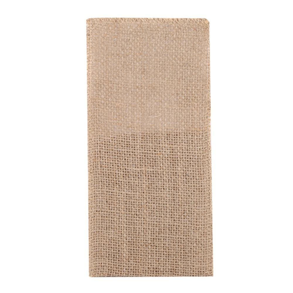 10Pcs Lace Utensil Holder Burlap Pouch Lightweight Tabbleware Holder Vintage Wedding