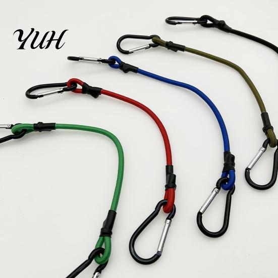 Durable Stretch Straps for Outdoor Travel Bungee Cord with Metal Hooks, Elastic Rope Secure Reliable Fixation Cords Logistics Strap, Flexible