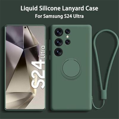 Liquid Silicone Magnetic Holder Case for Samsung Galaxy S24 S23 S22 S21 Ultra Plus S20 FE Note 20 A55 A25 A34 A54 A53 A52 Cover
