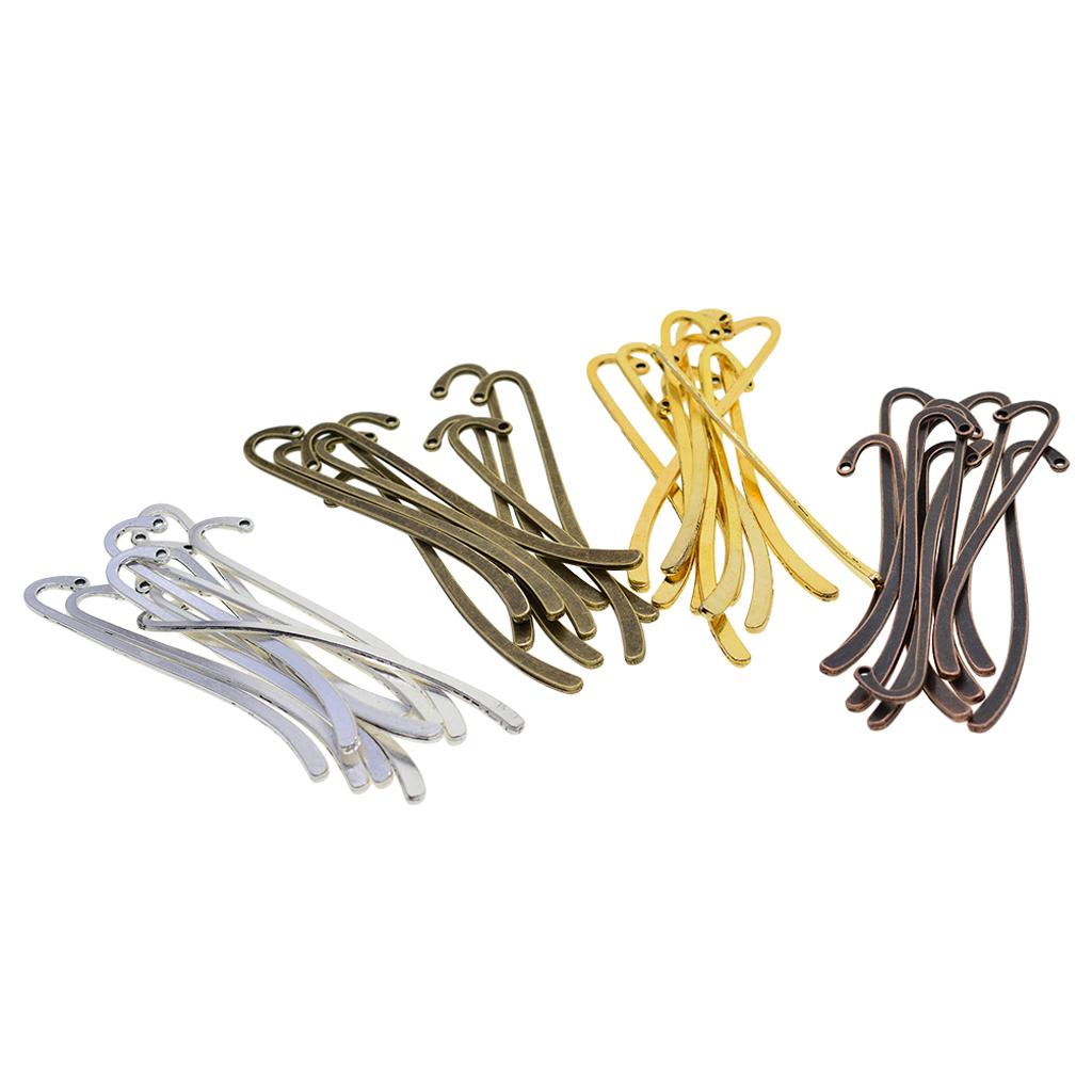 Classic Metal Alloy Bookmark Clip Beading Bookmarks Hooks Bulk Book Marker Clips - Pack of 40 DIY