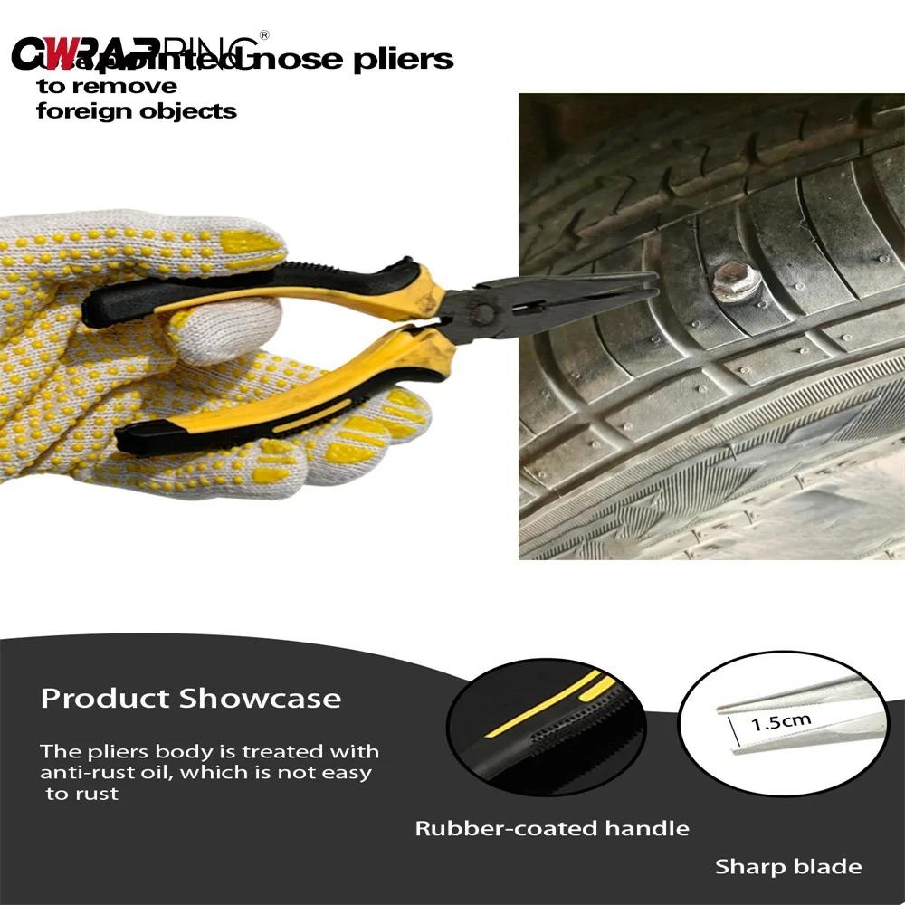 Autoreifen Panne Stopfen Reparaturwerkzeuge Schrauben Reparaturwerkzeug Panne Notfall Motorrad Reifenstreifen Kleber Werkzeuge Set Auto Zubehör