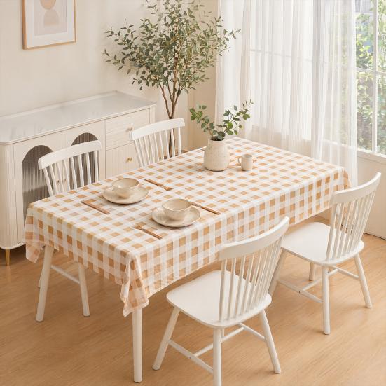 Rectangle Tablecloth, Waterproof Oil-Proof Tablecloth, Easy to Wipe Clean, Checkered Table Cover for Dining Table Outdoor Camping Picnic Patio Use