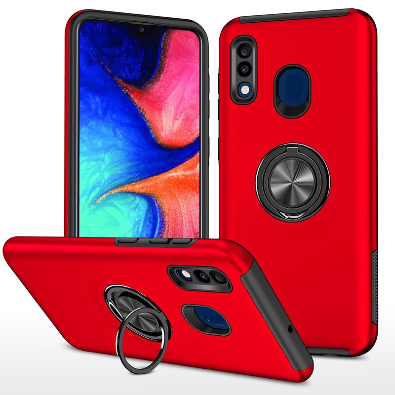 Samsung A20S/A30 Anti-Fingerprint Case with Magnetic Stand and Hidden Car Ring
