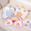 Starry Sky Plush Cushion Pillow Cloud Rainbow Heart Print Home Gifts Decoration