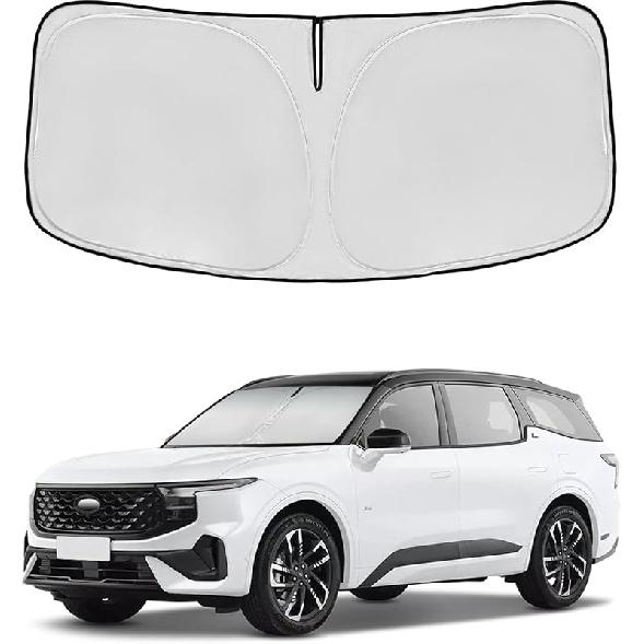 Windshield Sun Shade For Mazda 3 2014-2018 Double Layer 240T Front Window Shade Fit Mazda 3 Sun Visor Foldable Shade Blocks UV Rays Summer Must Have