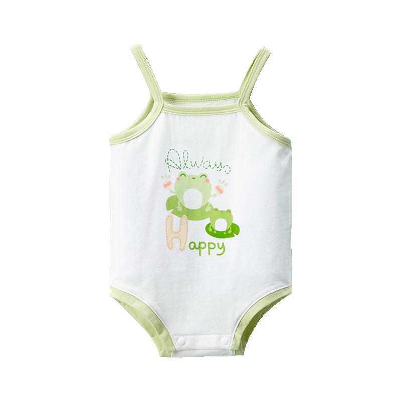 Newborn Infant Sleeveless Romper - Cute Strappy Summer Bodysuit for Boys & Girls
