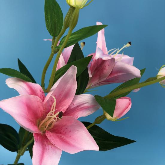 1 buc Floare falsă fără decolorare 6 capete Recuzită de fotografie din plastic Decor de masă cu flori artificiale