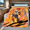 1PC Dragon Ball Z  Print Flannel Blanket, High quality All Seasons, Home Decor, Warmth and Comfort, Perfect for Christmas Gifts