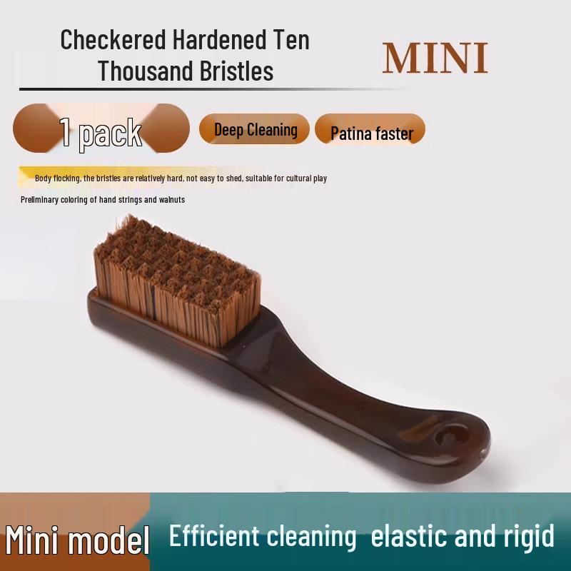 

Wenwan Bristle Boar Brush - Soft & Hard Bristles, Walnut Base, Ideal for Bodhi Bracelet