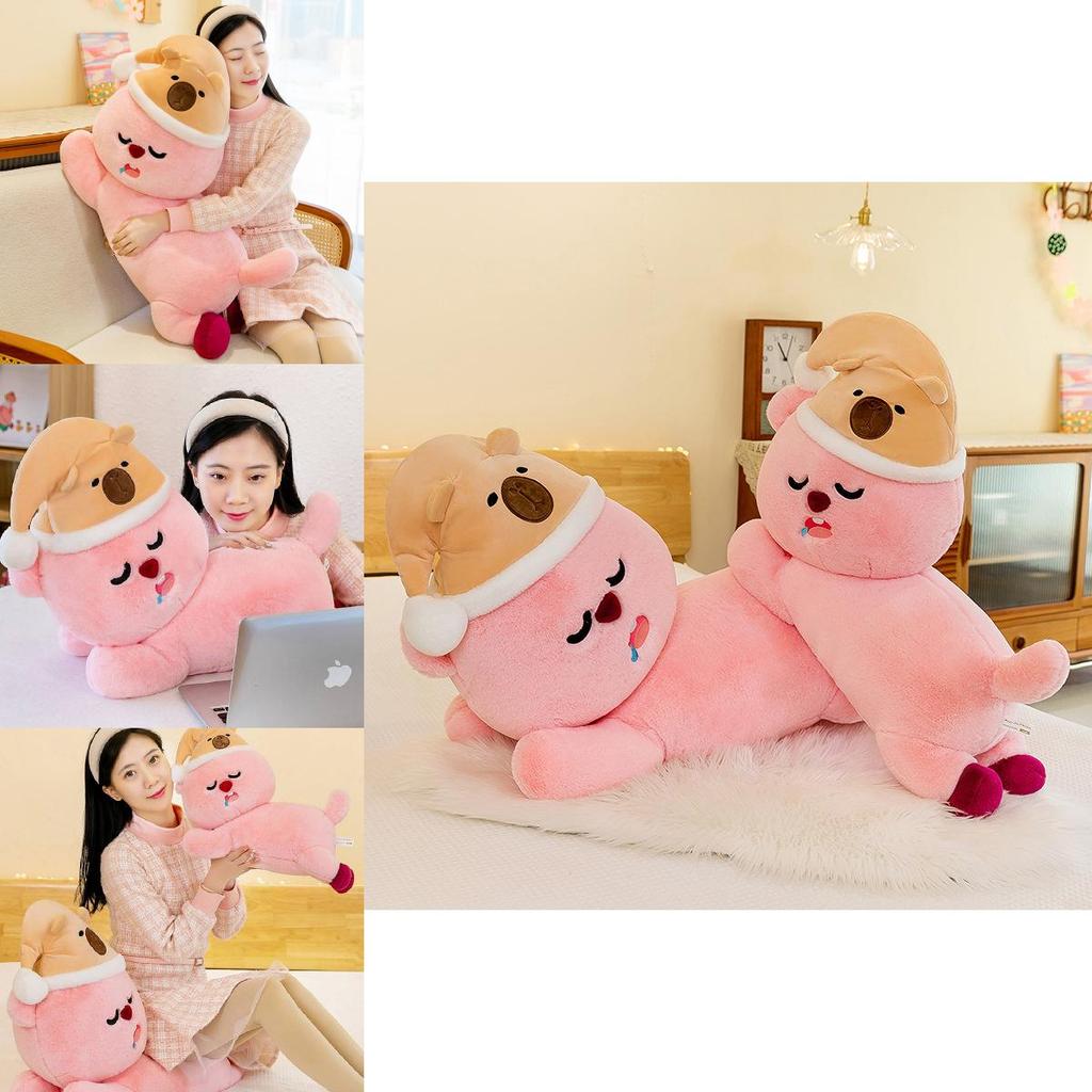 Adorable Capybara Plush Sleep Hat Lovable Rubi Doll Unique Plush Pillow Gift For Girls