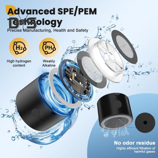 Hydrogen Water Bottle Generator 460ml Ion Membrane Electrolysis Tech 3 Min 2300+ PPB Hydro Water Cup Rechargeable Hydrogen Water Bottle Machine for