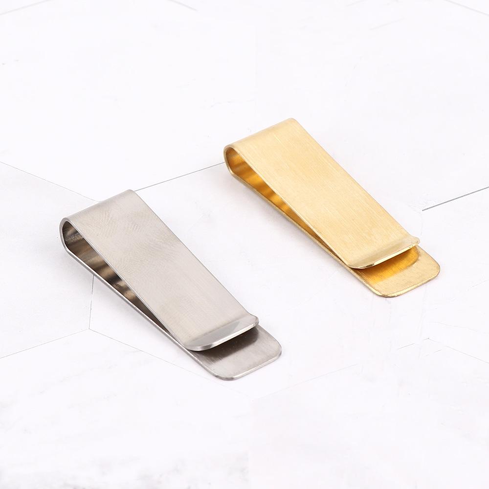 Gold Color Banknote Holder Silver Metal Clamp Credit Card ID Clips Cash Clamp Money Clip Wallet