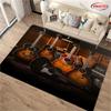 17Stili Tappeto con Stampa Pattern Chitarra G-Gibs0n per Soggiorni Camera da Letto, Divano, Lavabile in Lavatrice Tappetino Regali per Amanti della Musica