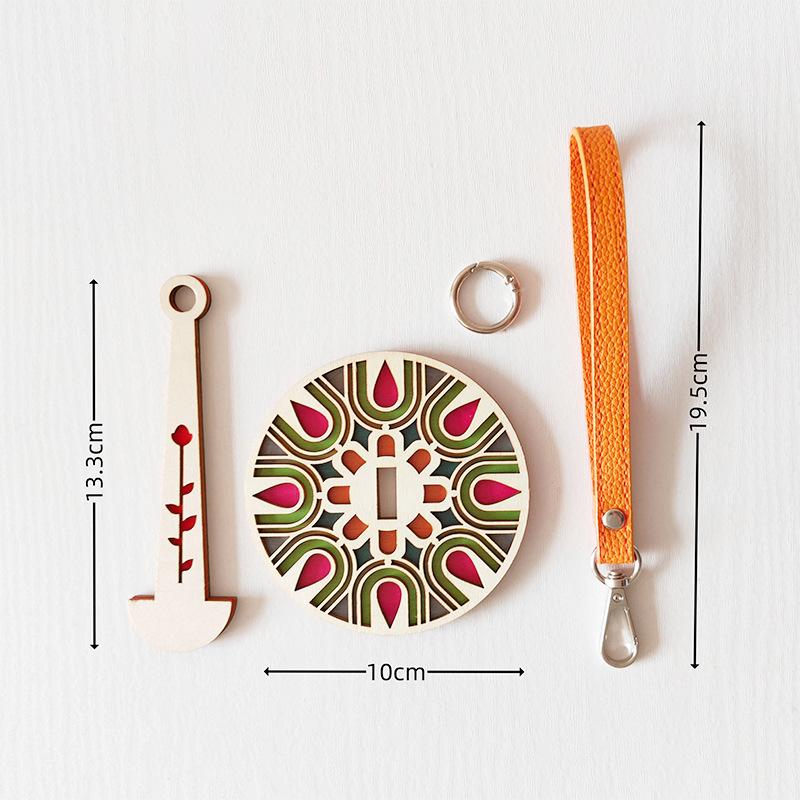 Hölzerner Garnhalter - Tragbares Handgelenk-Strickwerkzeug, Handgemachtes Weihnachtsgeschenk für Mama & Freundin, Halloween Bastelzubehör