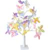 23.6 Inch Lighted Butterflies Birch Tree Light,LED Butterflies Tree Light,Artificial Lighted Tree Lamp Decor with Colorful Butterflies,Tabletop Tree