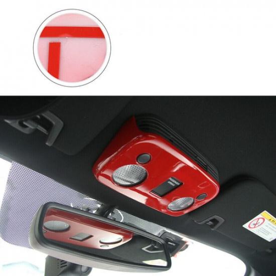 Front Reading Light Switch Cover Trim 1PCS For Ford Mustang 2015- Bright Red