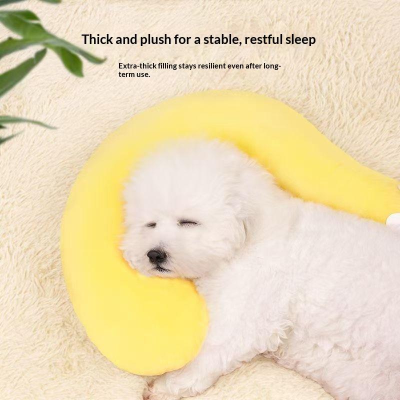 Winter Pet Little Pillow U-Shaped Neck Protector Deep Sleep For Puppy Kitten Pillow Dogs Cats Headrest Sleep Pillow Pet Supplies