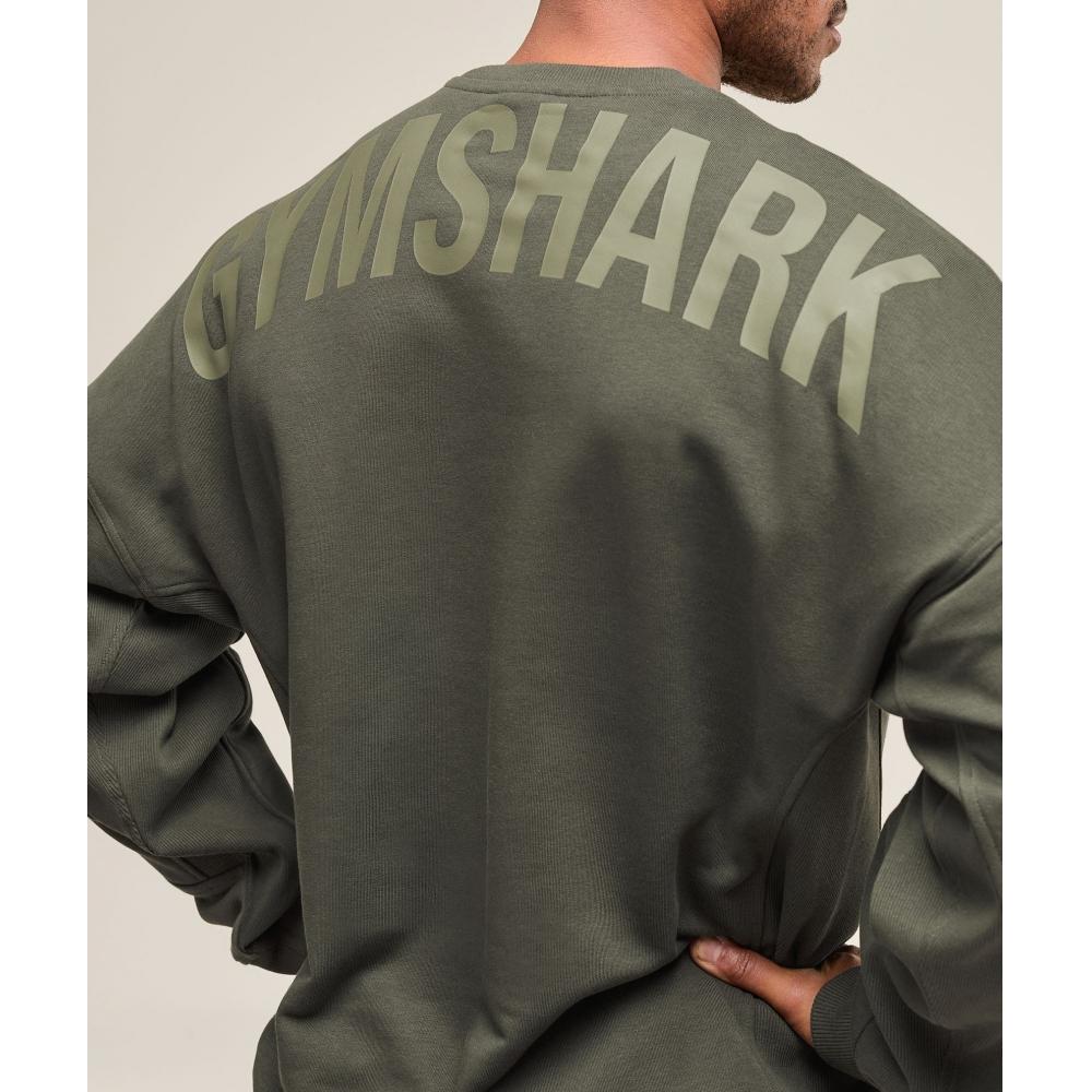 Gymshark Power Crew Strength Green A2c9g Ecjh