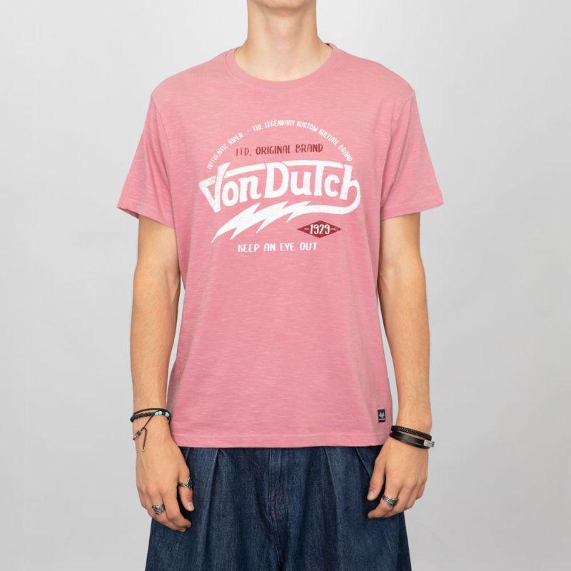

Розовая футболка vd/1/tr/keep/op Мужская VON DUTCH розовый