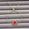 Women's Adjustable Roman Numeral Four-Leaf Clover Bracelet - Fashionable, Simple, Versatile for Tourist Attractions