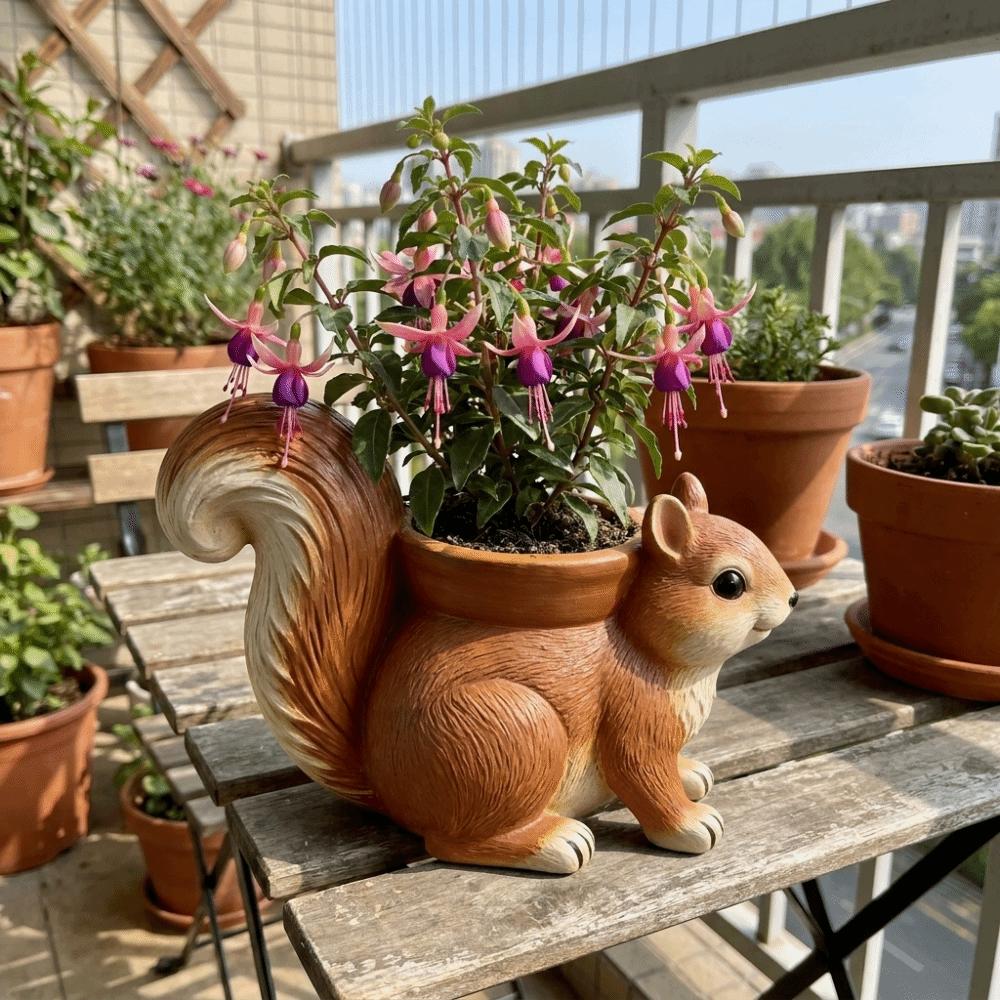 Handmade Squirrel Succulent Flowerpot Resin Succulents Plant Pots Living Room Decoration