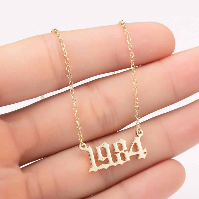 2025 Stainless Steel Year Necklace – Birthday Pendant, Bestie Gift, Versatile Slimming Chain