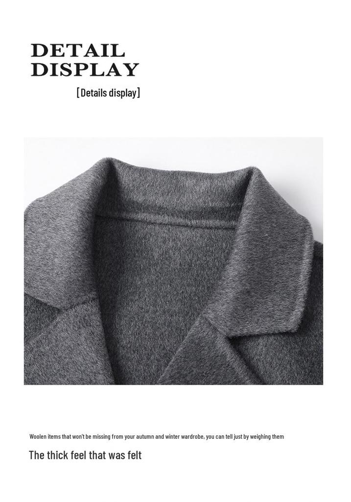 2025 Autumn/Winter Women's Double-Sided Cashmere Coat, Short Suit Collar, Korean Style, 100% Wool.