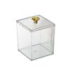 Cotton Swab Storage Box Desktop Dressing Table Dust-proof Transparent Makeup Remover Cotton Lipstick Cosmetic Box