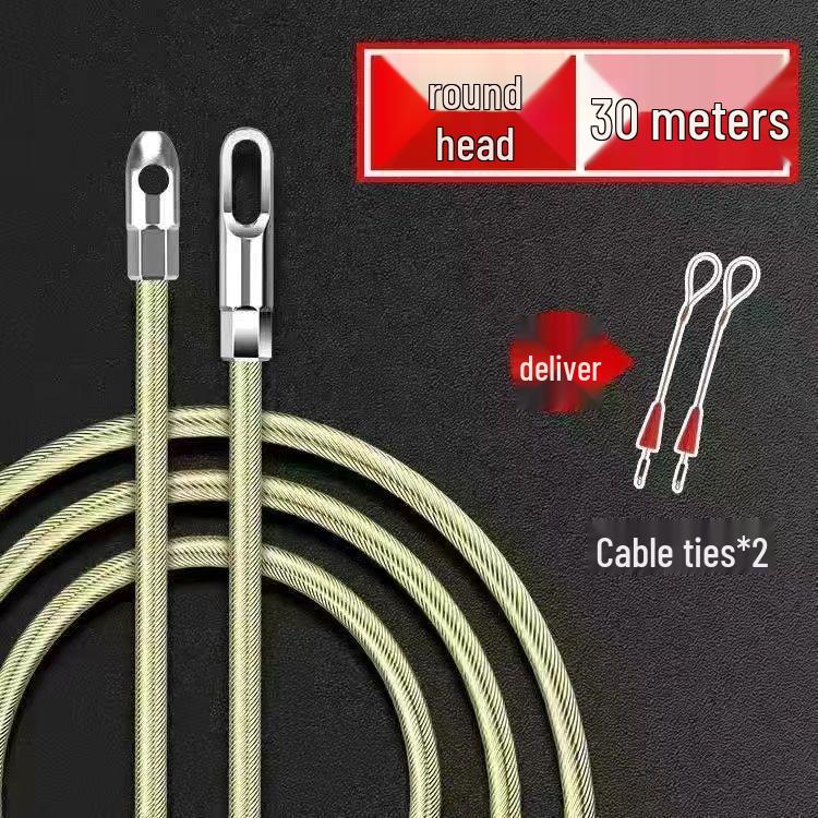 Elektriker Drahtzieher: Stahlfeder-Einziehband für verdeckte Glasfaserkabel mit Flachkopf