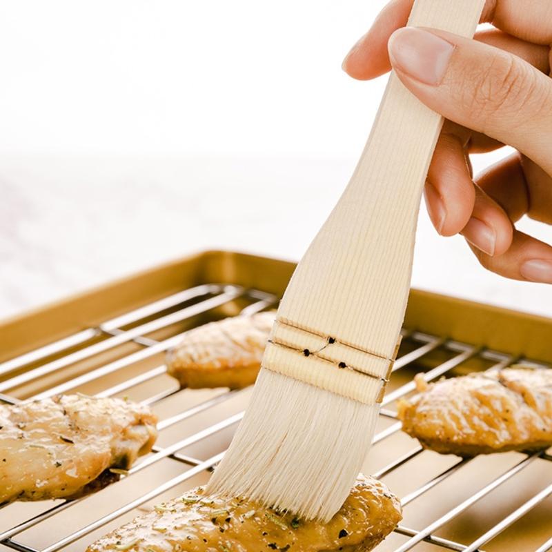 3Piece Ergonomic Kitchen Brush Set For Baking Grilling And Cake Decorating Soft Bristles Professional Baking Tool