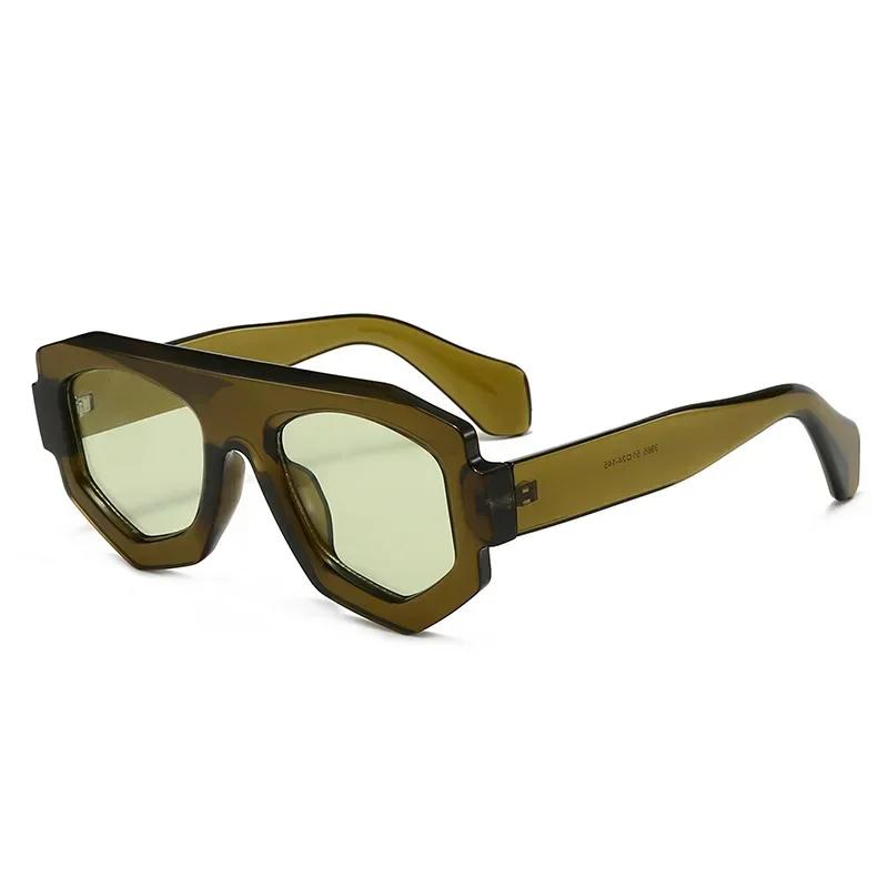 Fashion UV400 Sunglasses for Men Women Personalized Irregular Full Frame Outdoor Driving Travel Street Trend Eyewear