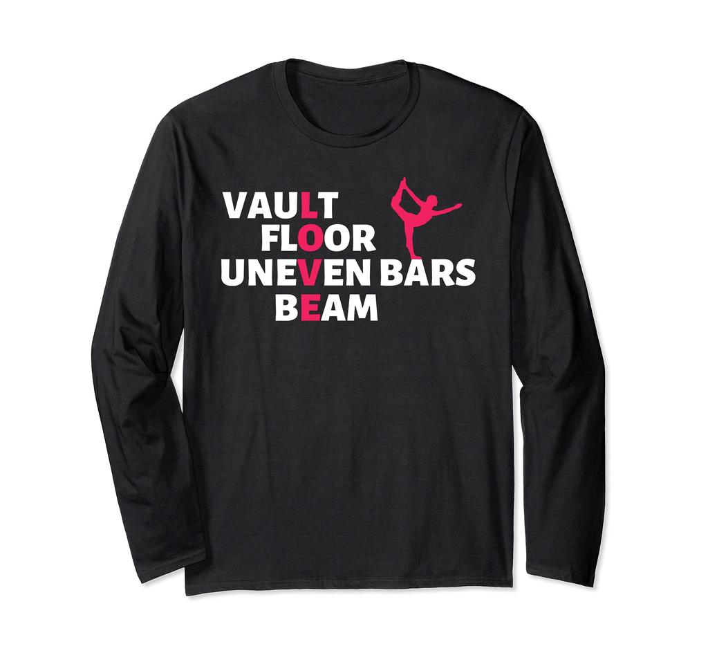 Gymnast Tea Gift Leotard Handstand Sweetheart Flip Beam Vault Long Sleeve T-Shirt