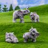 Creative Miniature Animal Elephant Cute Decoration Resin Bonsai Doll Fairy Tale Garden Decoration Desktop Small Ornaments