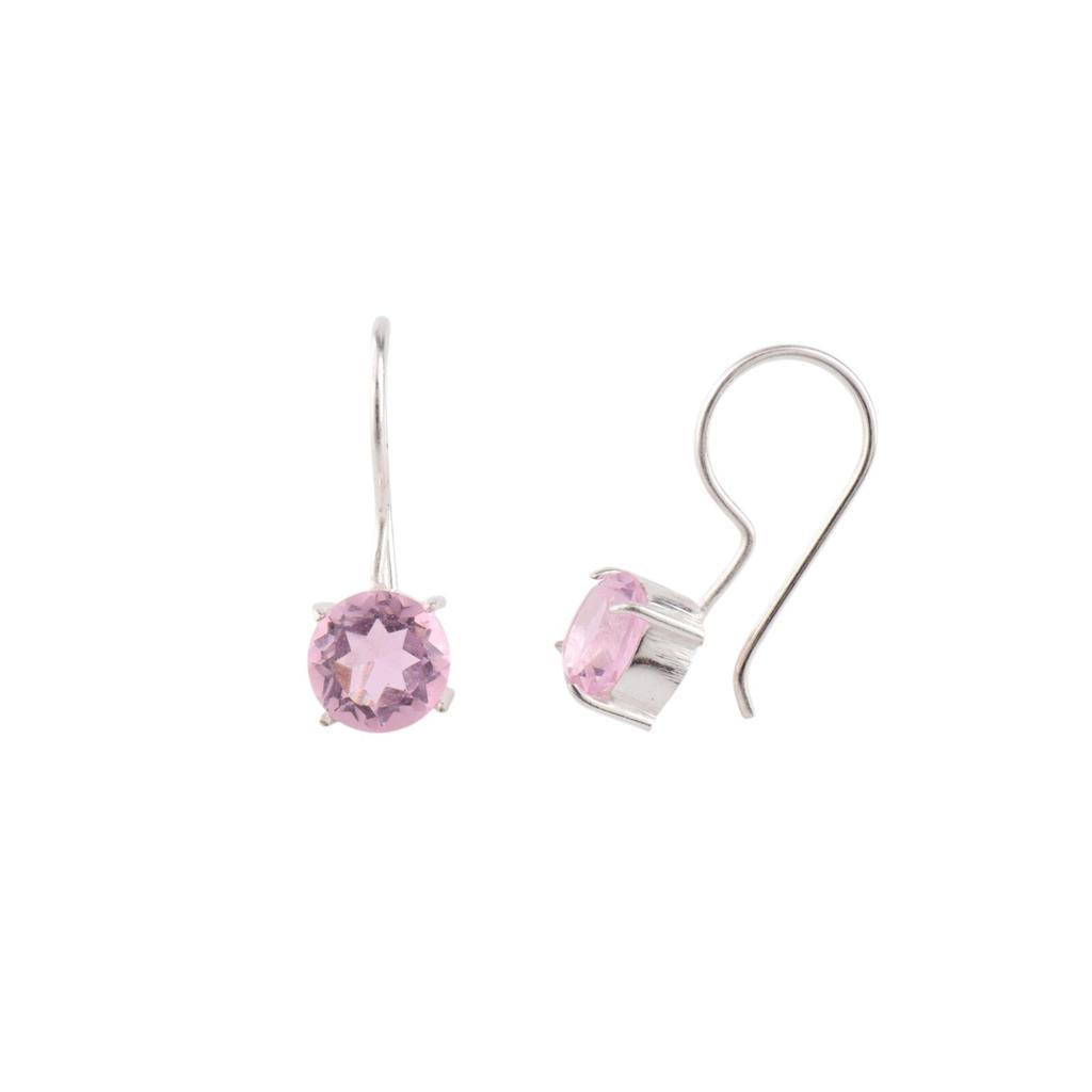 Morganite Gemstone 925 Sterling Silver Jewelry Handmade Earrings 0.92" For Women EE-174-16