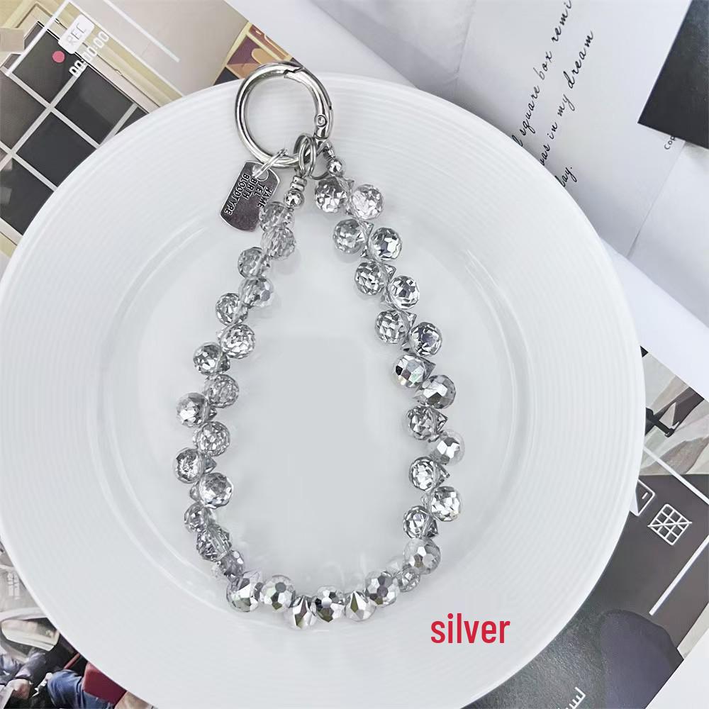 In Stock: Crystal Wrist Phone Strap with Charm Keychain Accessories
