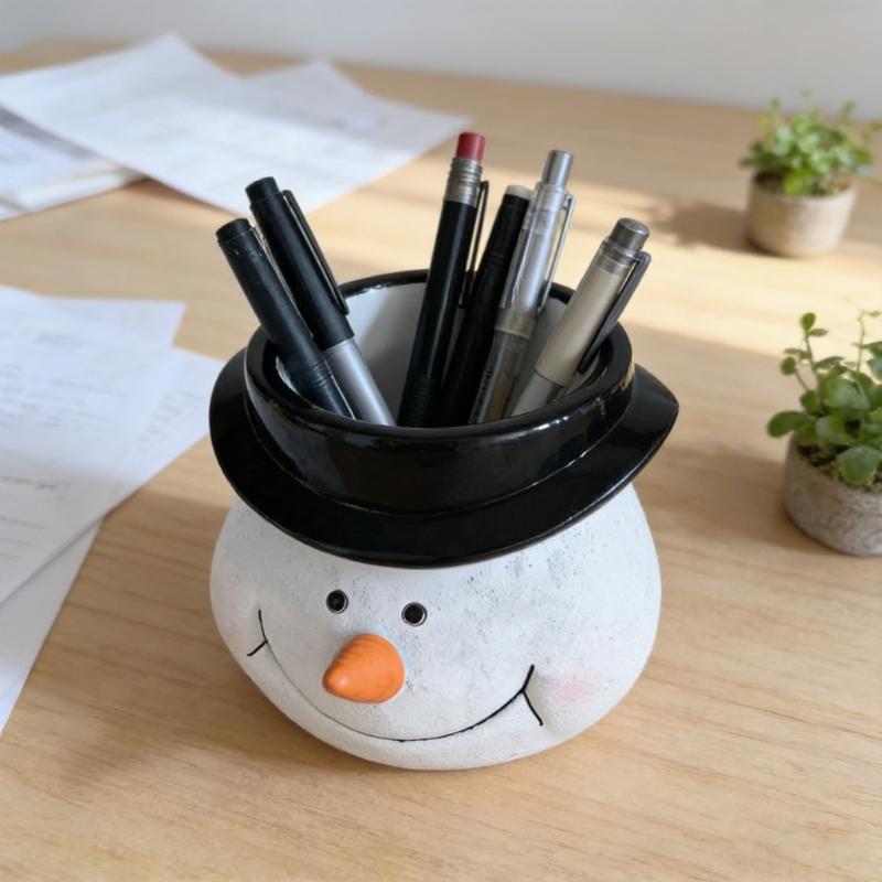 Christmas Flower Pot Succulents Planter Christmas Decorative Flower Pot,Snowman Santa Cartoon Planter Pots Art Decoration