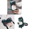 Sac bandoulière en peluche dinosaure pour filles avec poche zippée et intérieur en nylon
