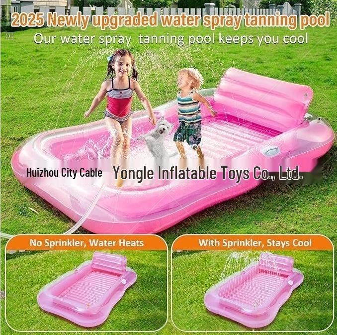 Maple Leaf Inflatable Floating Bed with Backrest for Water Play and Sun Lounging