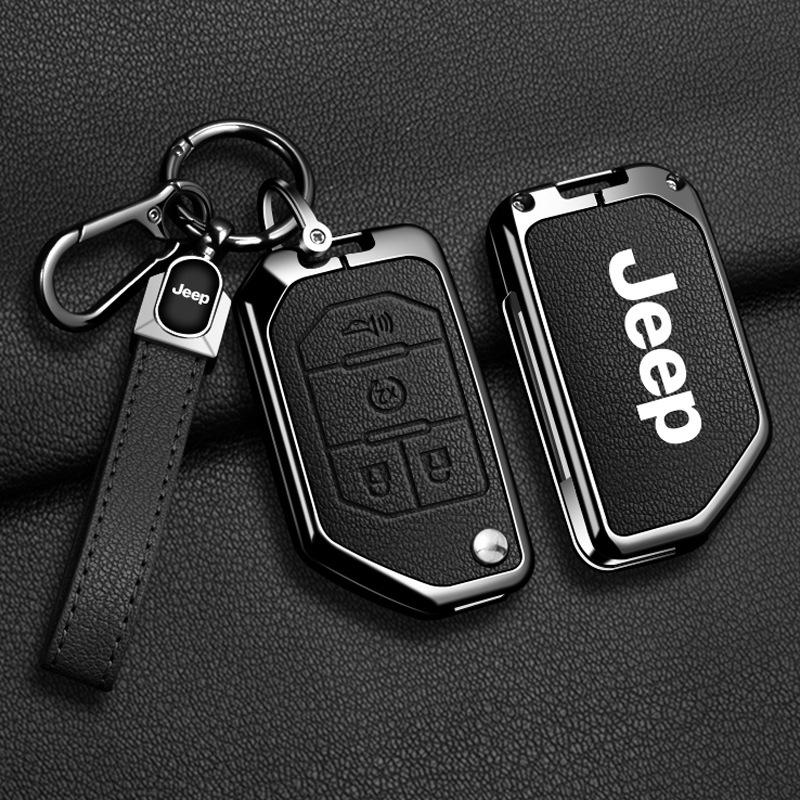 Compatible Jeep Key Case for Compass, Renegade, Cherokee, Grand Commander, Grand Cherokee