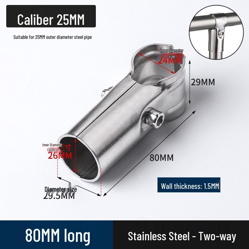 Stainless Steel Right Angle Tee Connector 19mm-32mm Joint Elbow Assembly Frame Fastener