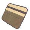 Canvas Cutlery Storage Bag Khaki Tableware Roll Bag Camping Organizer Bag  Outdoor BBQ