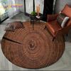 Latest 3D Color Wood Grain Lines Round Area Rug,Carpet Rug for Living Room Bedroom Sofa Child Playroom Decor,pet Non-slip Gift